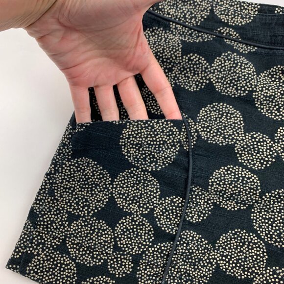 Cartonnier Black Dot Printed Canvas Side Zip Shorts 4 - Picture 2 of 6